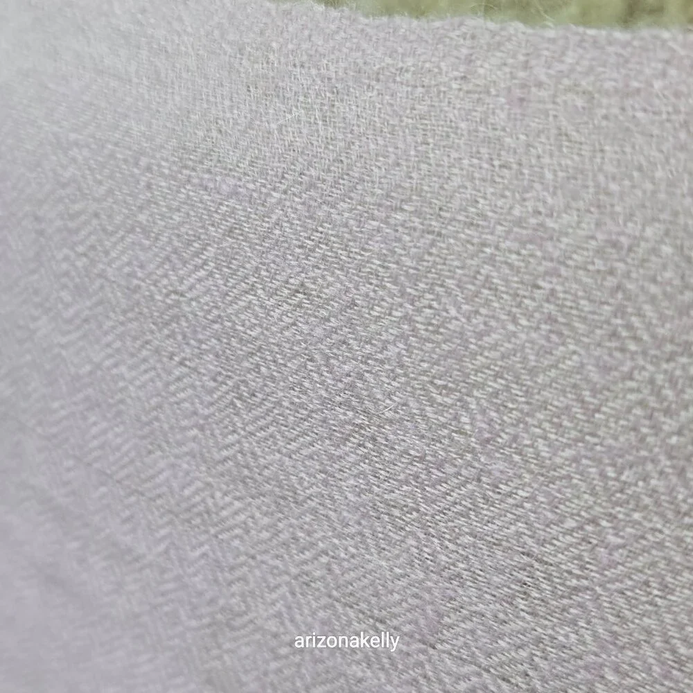 Lavender Cashmere Scarf Lightweight Diamond Weave